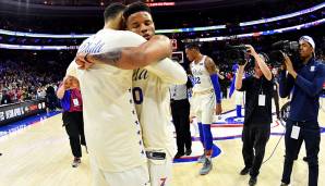 Platz 3: Markelle Fultz (Philadelphia 76ers) am 11.04.2018 - Alter: 19 Jahre, 317 Tage - 13 Punkte, 10 Rebounds, 10 Assists gegen die Milwaukee Bucks