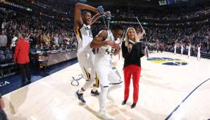 Donovan Mitchell kassierte nach seiner Gala gegen New Orleans eine Powerade-Dusche