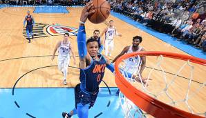 Russell Westbrook erzielte 37 Punkte gegen die Sixers