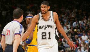 Platz 11: Tim Duncan (Spurs) - 47.368 Minuten in 1.392 Spielen