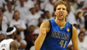 DIRK NOWITZKI (Power Forward) - Stats in den Playoffs: 27,7 Punkte, 8,1 Rebounds und 2,5 Assists bei 48,5 Prozent aus dem Feld und 46,0 Prozent von der Dreierlinie in 39,3 Minuten (21 Spiele).