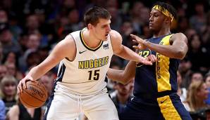 Nikola Jokic steht seit 2014 bei den Denver Nuggets unter Vertrag und legte dort in der vergangenen Saison im Schnitt 18,5 Punkte auf.