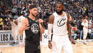 Stephen Curry und LeBron James waren 2018 die Kapitäne der All-Star-Teams.