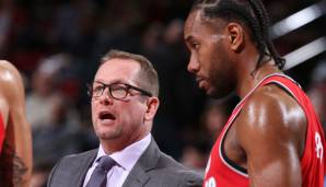 Raptors-Coach Nick Nurse setzt teilweise auf eine Zonen-Verteidigung.