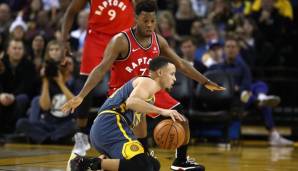 Kyle Lowry (l.) holte mit den Toronto Raptors einen überzeugenden Sieg bei den Golden State Warriors