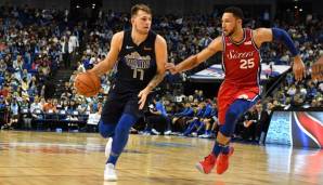 Luka Doncic und Ben Simmons laufen bei der Rising Stars Challenge gemeinsam auf