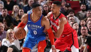 Russell Westbrook erzielte gegen die Portland Trail Blazers 31 Punkte.