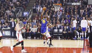 Kevon Looney (Backup Center): Sehr gute Switches in der Defense, stand auch gegen kleinere Guards seinen Mann. Auf der anderen Seite des Courts mit guten Screens für die Teamkollegen (auch off-ball). Bekam in der Crunch-Time den Vorzug. Note: 2-