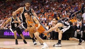 Über acht Jahre hinweg hatte Phoenix einen der besten Point Guards aller Zeiten im Kader: Steve Nash. Der Kanadier prägte die Seven-Seconds-or-Less-Suns unter Mike D'Antoni, einen ansatzweise würdigen Nachfolger fand das Front Office nie.