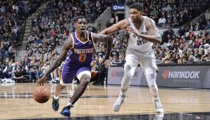 Platz 14: JAWUN EVANS - 12 Minuten mit Booker (-6) in der Saison 2018/19