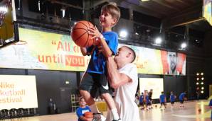 Moritz Wagner beim Nike Basketball Festival in Berlin.