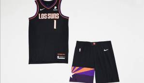 Phoenix Suns: Auch das ist wenig inspirierend. Ein wenig Orange, dazu ‚Los Suns‘ für die vielen Hispanics in der Region.