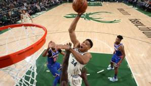 Platz 1: Giannis Antetokounmpo (Milwaukee Bucks) im Jahr 2019/20: 33,98 PER (Höchste Auszeichnung: steht noch aus)