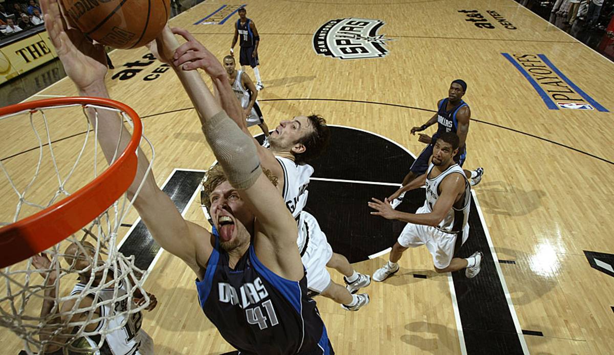 Dirk Nowitzki erzwang 2006 in Spiel 7 gegen die Spurs mit einem Dreipunktspiel die Verlängerung.