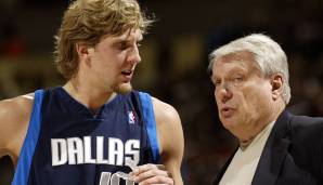 Dirk Nowitzki und Don Nelson arbeiteten jahrelang bei den Dallas Mavericks zusammen.