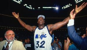 Shaquille O'Neal spielte in seinen ersten vier Jahren in der NBA im Trikot der Orlando Magic.