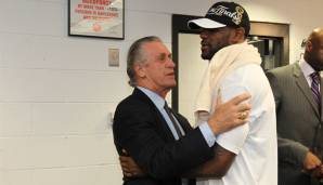 LeBron James und Pat Riley arbeiteten vier Jahre erfolgreich bei den Miami Heat zusammen.