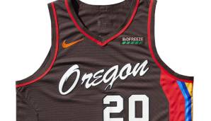 PORTLAND TRAIL BLAZERS: Die Blazers kommen in der kommenden Spielzeit in einem ganz neuen Look daher. Die City-Edition-Jerseys sollen eine Hommage an die "einzigartige Schönheit der Landschaft von Oregon" darstellen.