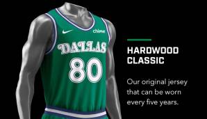 … und das Hardwood Classic, das Original-Trikot der Mavs.