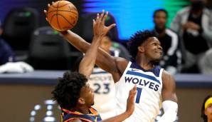 Platz 19: ANTHONY EDWARDS (Minnesota Timberwolves) | Alter: 19,6 | Position: SG | Stats 20/21: 17,6 Punkte, 4,4 Rebounds und 2,6 Assists bei 39,4 Prozent FG und 31,3 Prozent Dreier in 31,0 Minuten (51 Spiele)