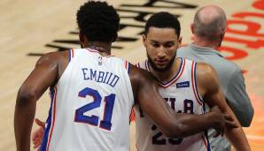 Joel Embiid und Ben Simmons spielten fünf Jahre Seite an Seite für die Philadelphia 76ers.