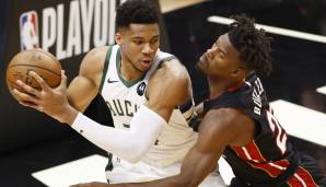 Giannis Antetokounmpo hat im MVP-Rennen gegenüber Jimmy Butler die Nase vorn - für die Top 3 reicht es für den Greek Freak aber (noch) nicht.