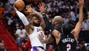 LeBron James konnte die Pleite der Los Angeles Lakers in Miami nicht verhindern.