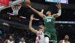 Giannis Antetokounmpo und die Bucks demontieren die Bulls in Spiel 5.