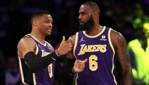 LeBron James (r.) und Russell Westbrook sollen in einem Telefonat über die gemeinsame Zukunft in L.A. gesprochen haben.