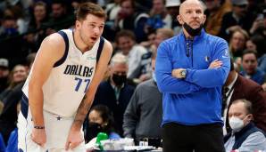 Dallas' Superstar Luka Doncic und Trainer Jason Kidd