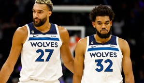 Rudy Gobert (l.) und Karl-Anthony Towns von den Minnesota Timberwolves.