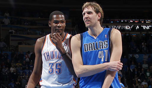 Duell der beiden Superstars: Kevin Durant vs. Dirk Nowitzki