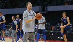 Dirk Nowitzki hat die ersten intensiveren Trainingseinheiten hinter sich gebracht.