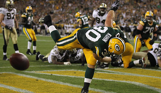 Touchdown Packers! John Kuhn stellt auf 42:27 gegen die New Orleans Saints