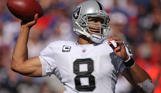 Jason Campbell von den Oakland Raiders hat trotz Schlüsselbeinbruchs sein Comeback im Blick