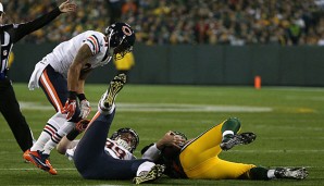 Aaron Rodgers verletzte sich im Spiel gegen die Chicago Bears