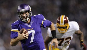 Christian Ponder (l.) auf dem Weg in die End Zone