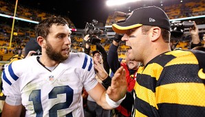 Andrew Luck (.) gratuliert Steelers-QB Ben Roethlisberger