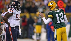 Aaron Rodgers (r.) nahm die Bears in der ersten Hälfte auseinander