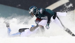 Lions gegen Eagles: Die Partie vor zwei Jahren geriet zum echten Schneegestöber