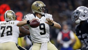 Drew Brees konnte den Sieg der Raiders trotz starker Leistung nicht verhindern