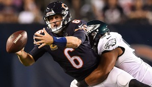 Jay Cutler verletzte sich während der Pleite gegen die Eagles am Daumen