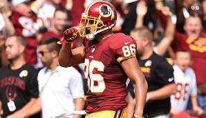 Tight End Jordan Reed hofft, nach erneuter Gehirnerschütterung am Sonntag wieder mitwirken zu können