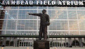 Grüßt jeden Besucher von Lambeau Field: Packers-Gründer Curly Lambeau