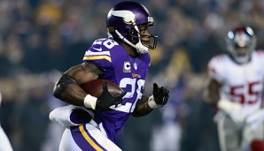 Adrian Peterson absolvierte in der vergangenen Saison nur 3 Spiele (72 Rushing-Yards)