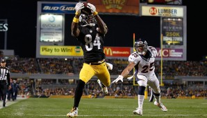 2. Antonio Brown, WR, Pittsburgh Steelers: Overall-Rating: 97 - Speed: 92 - Beschleunigung: 93 - Agilität: 98 - Stärke: 54