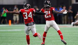 Und dann durfte auch Atlantas Defense machen was sie wollte. Desmond Trufant bejubelte sogar einen Pick und eine eine Fumble Recovery für einen Touchdown