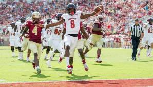 15. Arizona Cardinals - Lamar Jackson, QB, Louisville. Viele Berichte kursieren, wonach Arizona Jackson an 15 zu früh sein könnte. Doch nachdem im Vorjahr 2 Wunsch-QBs verpasst worden, geht man dieses Jahr kein Risiko ein.