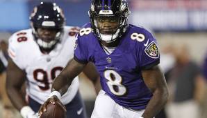 Lamar Jackson kam in Canton, Ohio zu seinem ersten NFL-Einsatz.