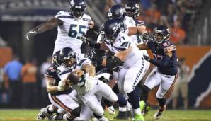 Russell Wilson musste gegen die Chicago Bears sechs Sacks einstecken